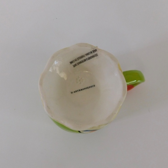 ANTHROPOLOGIE Tortua Abstract Pedestal Mug Coffee Tea Colorful Kitchen Boho - Picture 8 of 9